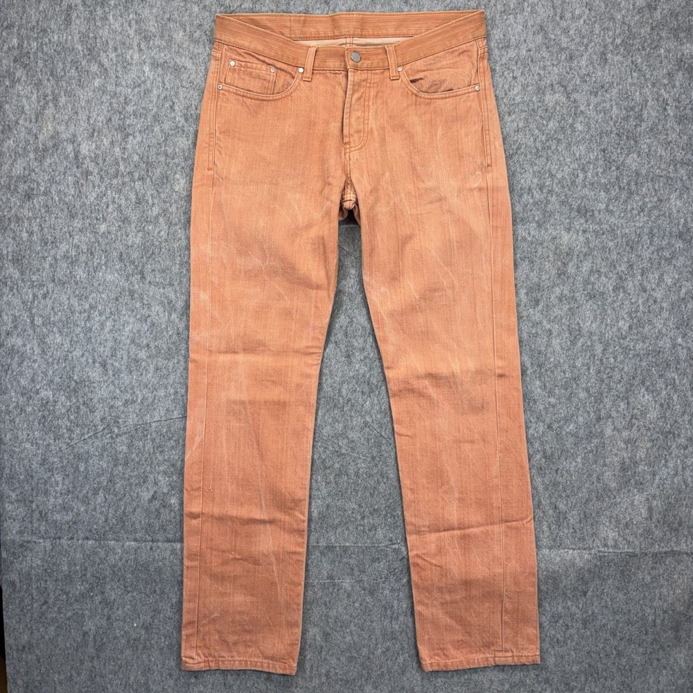 Slim Straight Men’s Jeans in Faded Rust